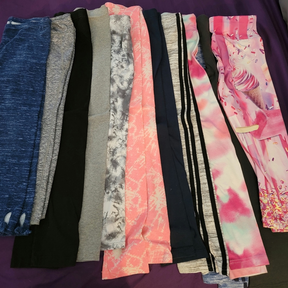 Lot of 12 Girls Leggings